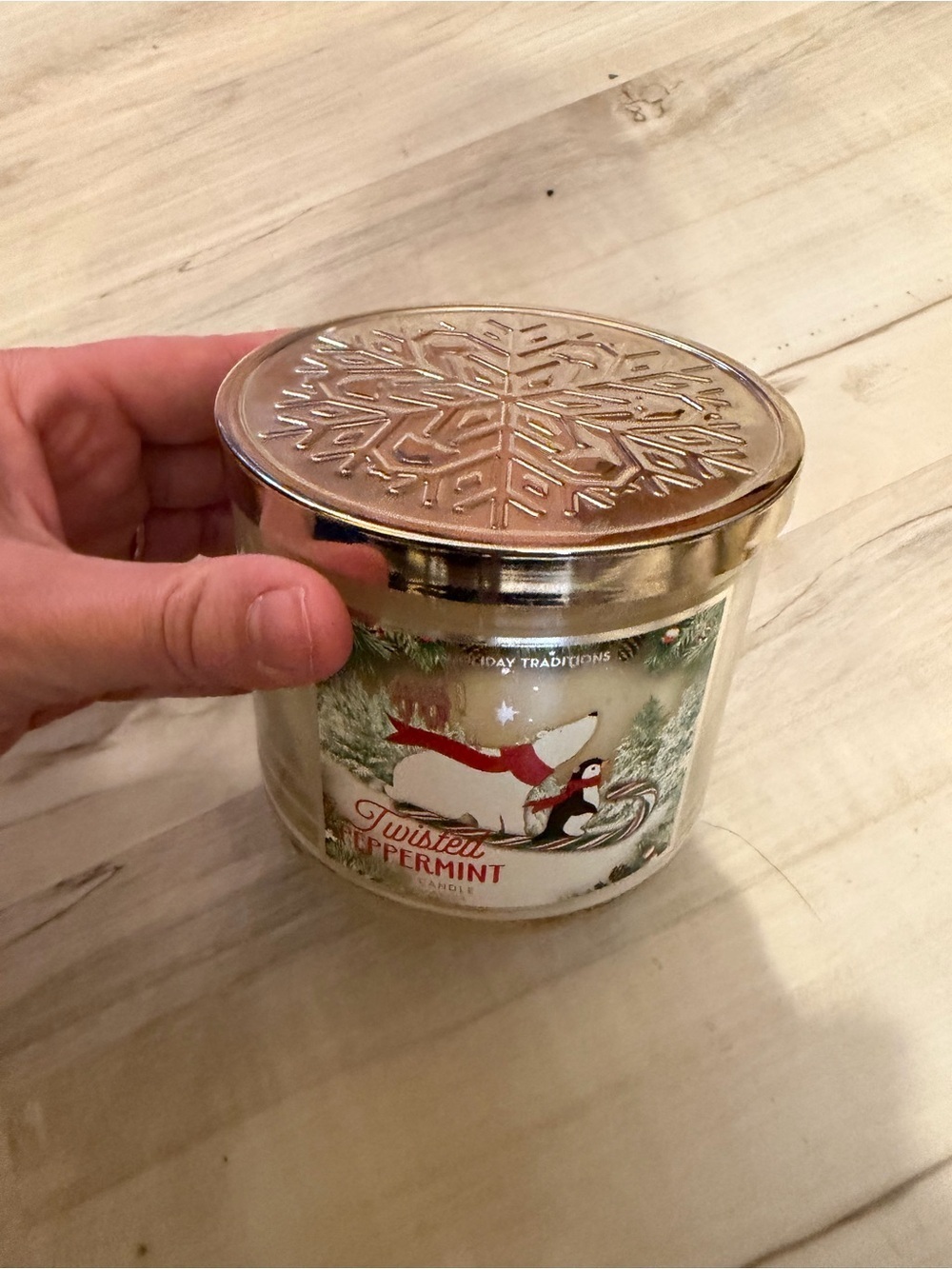 Bath & Body Works Twisted Peppermint Candle